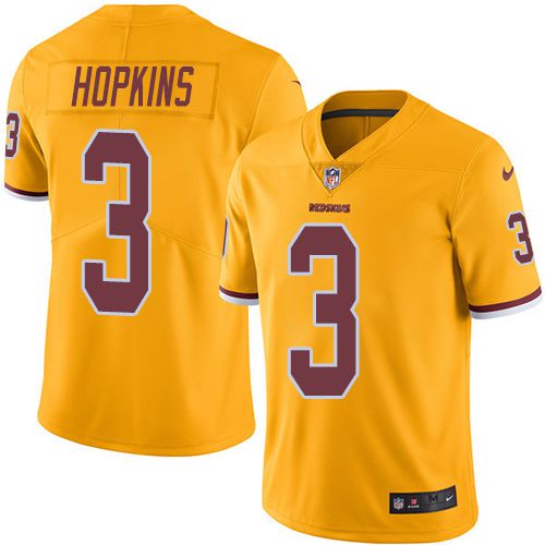 Men Washington Redskins 3 Dustin Hopkins Nike Yellow Vapor Limited NFL Jersey